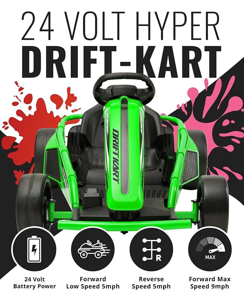 こどものおもちゃ　カード⭐︎即購入不可 Amazon.co.jp: Hyper 24V ライドオン電動ゴーカート 8~14歳の